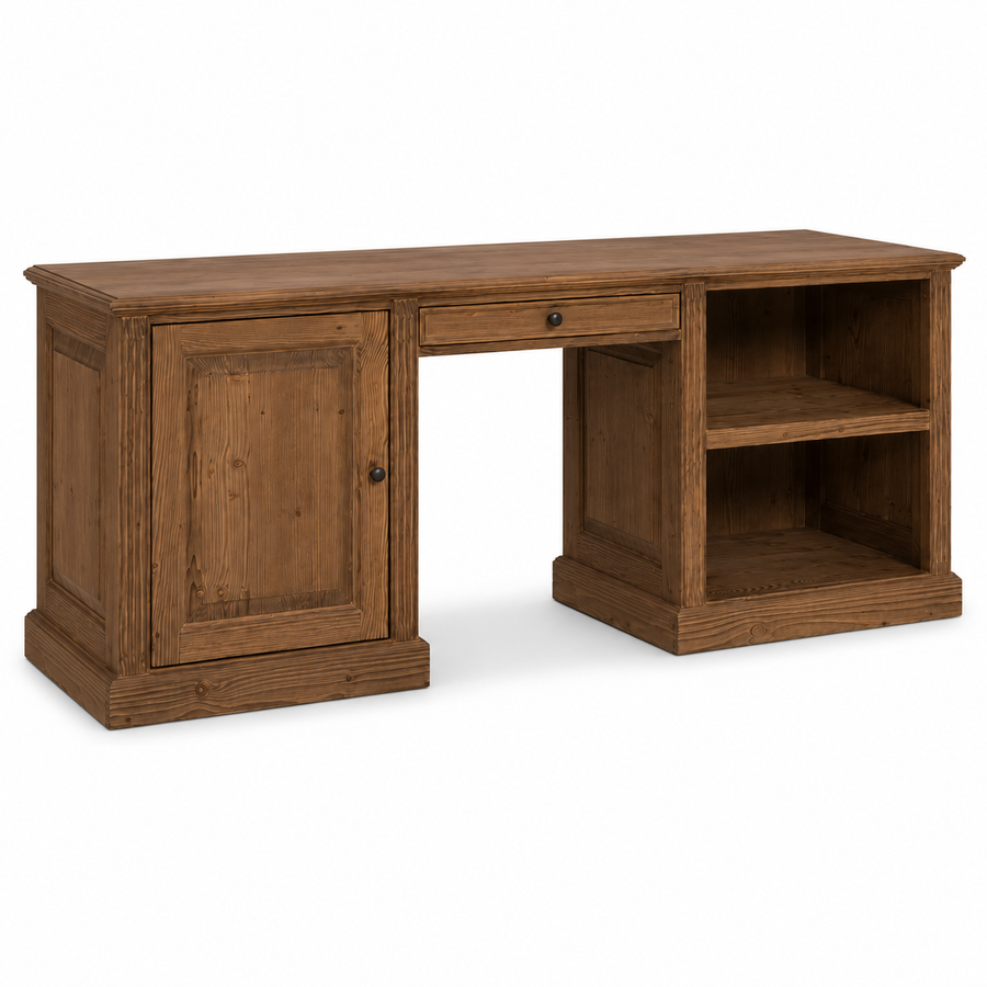 Desk - Atelier - Solid Pine - 199 x 51 x 78 cm - Natural