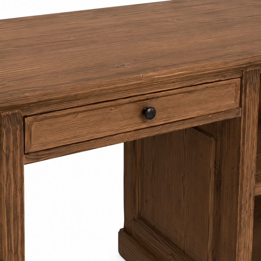 Desk - Atelier - Solid Pine - 199 x 51 x 78 cm - Natural