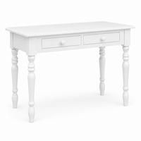 Auray desk in white, three-quarter angle view