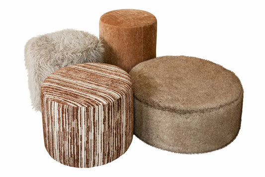 Pouf Bali - Imbottito - Tessuto e Gambe su Misura