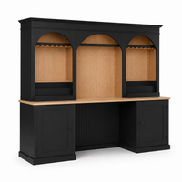 Bandol bar cabinet in black, three-quarter angle view