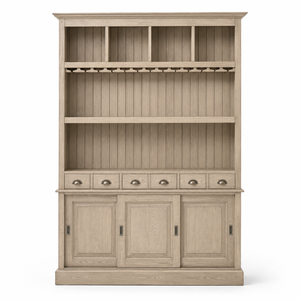 Barschrank - Bergerac - Eiche Massiv - 151 x 36 x 210 cm - Eiche