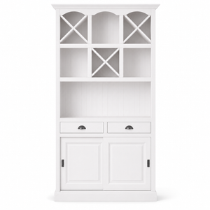 Barschrank - Epernay - Massivkiefer - 120 x 41 x 210 cm - Weiß