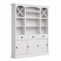 Fronsac bar cabinet in white, three-quarter angle view