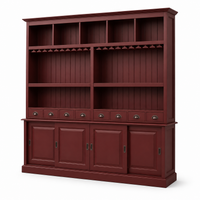 Pauillac bar cabinet in bordeaux, three-quarter angle view