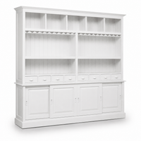 Pauillac bar cabinet in white, three-quarter angle view