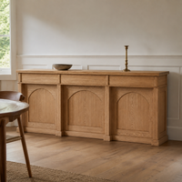 Langeais bar counter in solid oak styled in a dining room