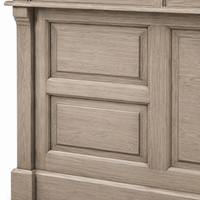 Close-up of the solid oak finish and detailing of the Listrac bar counter