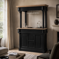Sauternes bar gallery in black styled in a living room drinks corner