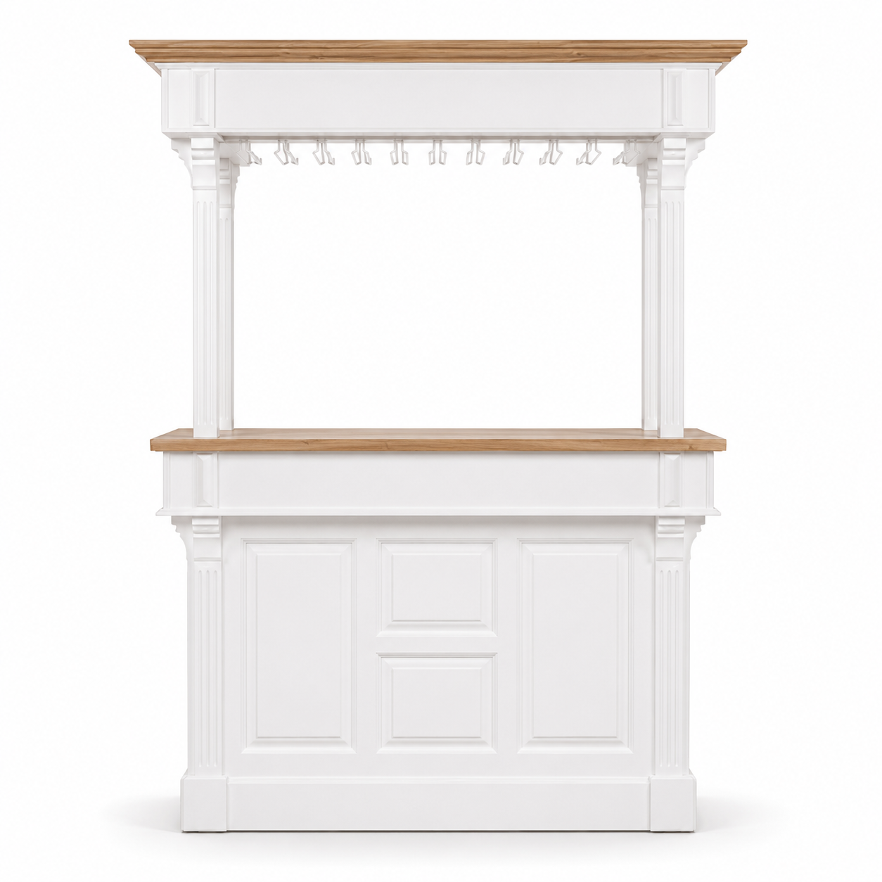 Sauternes bar gallery in white, front view on white background