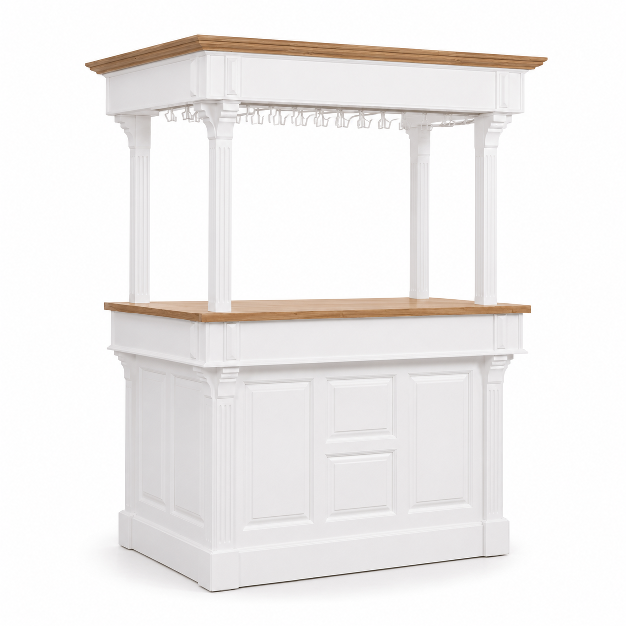 Sauternes bar gallery in white, three-quarter angle view