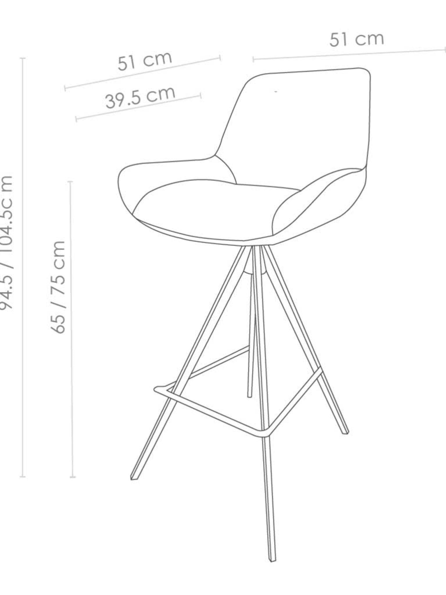 Barstoel Padua Sneak 01 Naturel ZH 65 - MCS