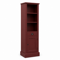 Bathroom cabinet - Roscoff - Solid Pine - 49 x 39 x 160 cm - Bordeaux