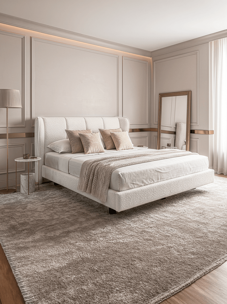 Cama Alice - Natural Bouclé Ascot Pearl - Marcottestyle Shop 180 x 200cm Without Matress | Marcottestyle