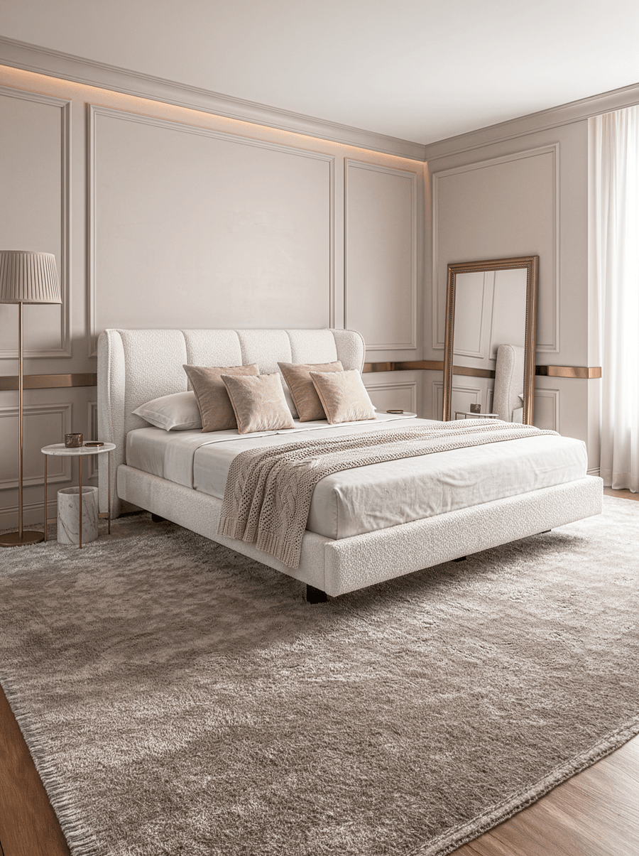 Lit Alice - Naturel Bouclé Ascot Pearl - Marcottestyle Shop 180 x 200cm Without Matress