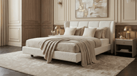 Lit Alice - Naturel Bouclé Ascot Pearl - Marcottestyle Shop 180 x 200cm Without Matress
