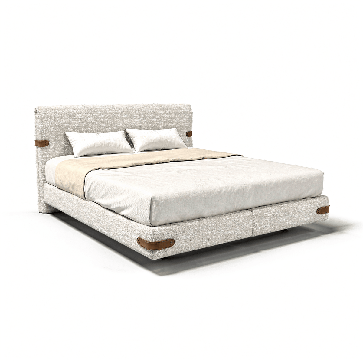 Cama Monza - Natural Bouclé - Marcottestyle Shop 180 x 200cm Without Matress | Marcottestyle