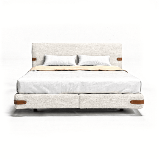 Bed Monza - Natural Bouclé - Marcottestyle 180 x 200cm Without Matress