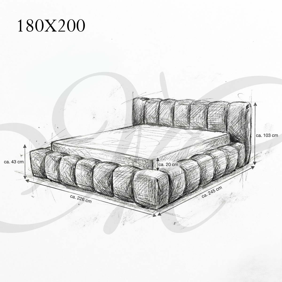 Letto Vellura - Mustard | Slatted Base & Matress | Marcottestyle