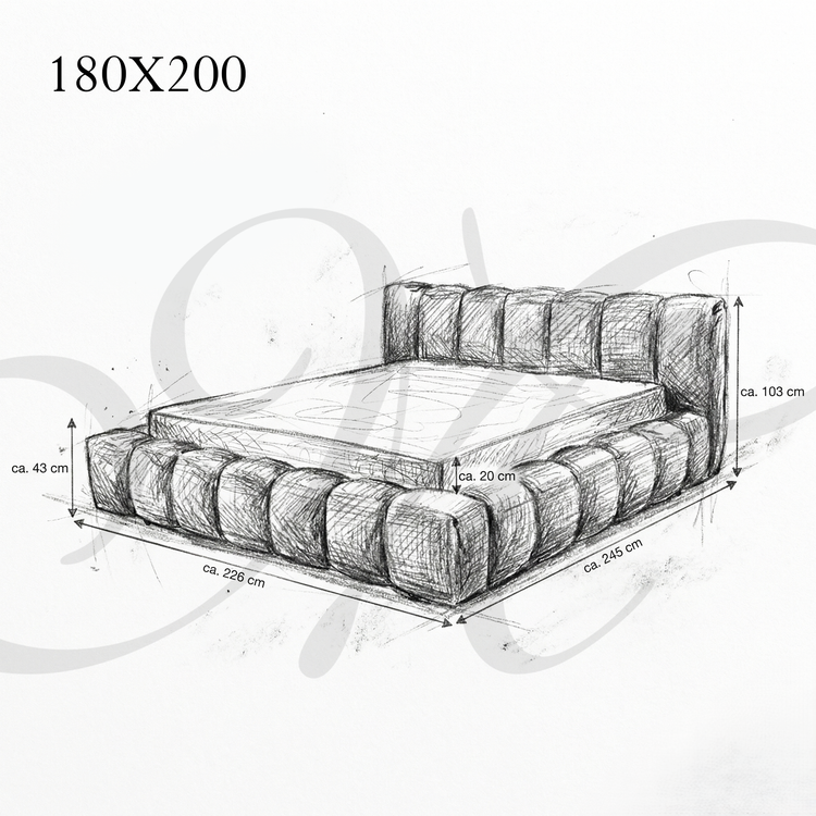 Letto Vellura - Mustard | Slatted Base & Matress | Marcottestyle