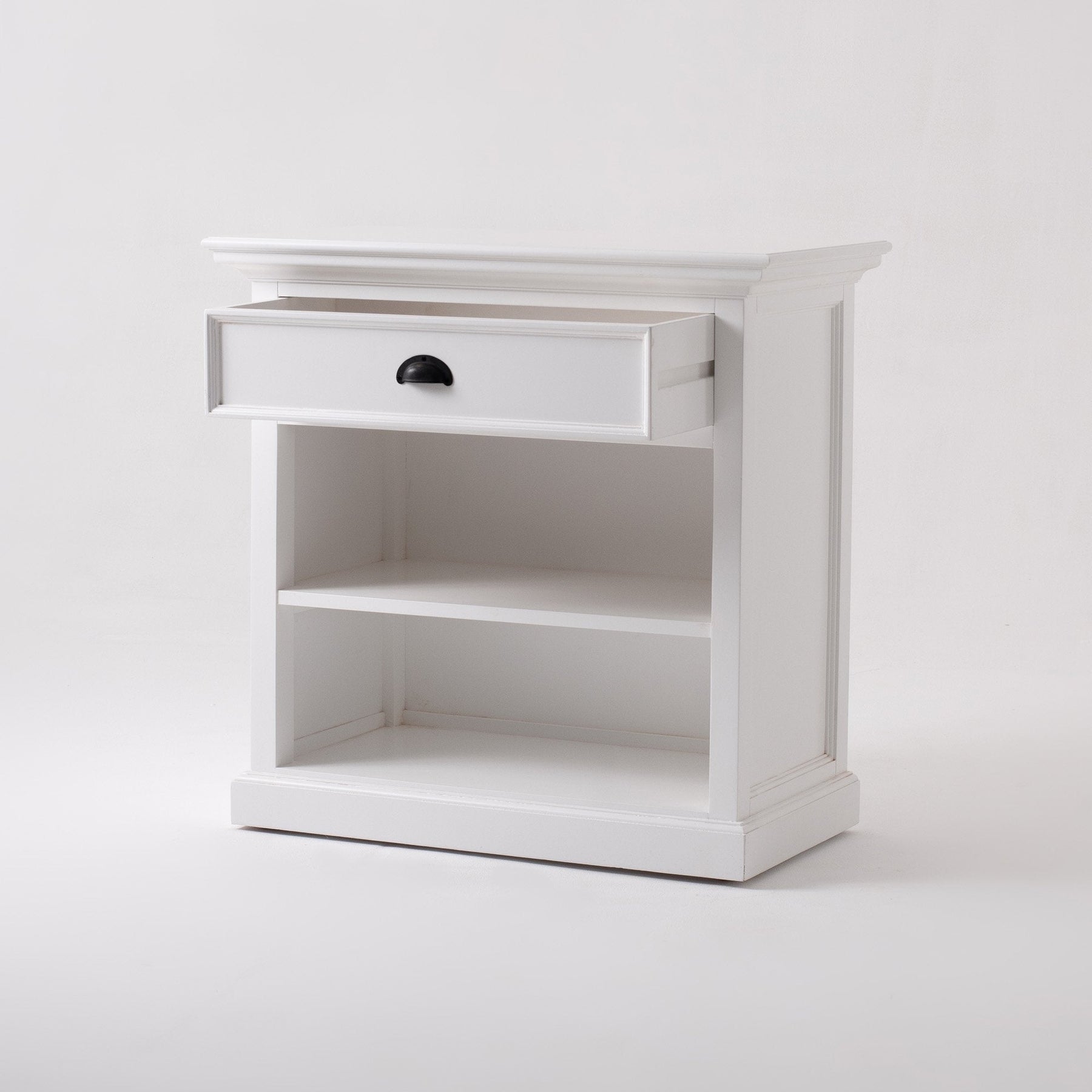 Table de chevet avec étagères - Vue latérale | Marcottestyle