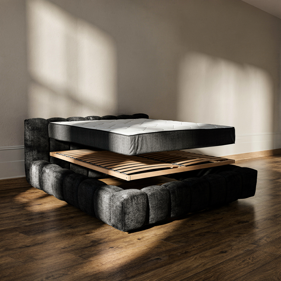 Lit Vellura - Noir | Slatted Base & Matress