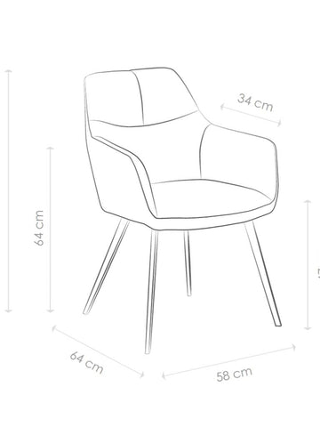 Beige Eetkamerstoel Bari San Remo 101 - MCS
