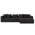 Canapé Marano - Oxford Noir -  334 × 172 cm - Lounge Right