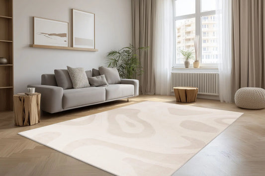 High-Pile Rug - Belmonte Cream Abstract