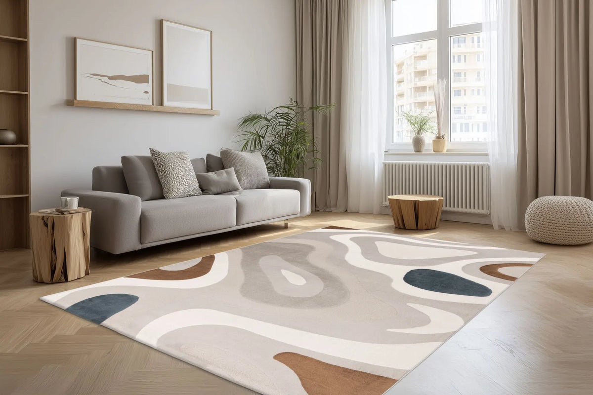 Hoogpolig Vloerkleed - Belmonte Multikleur Abstract