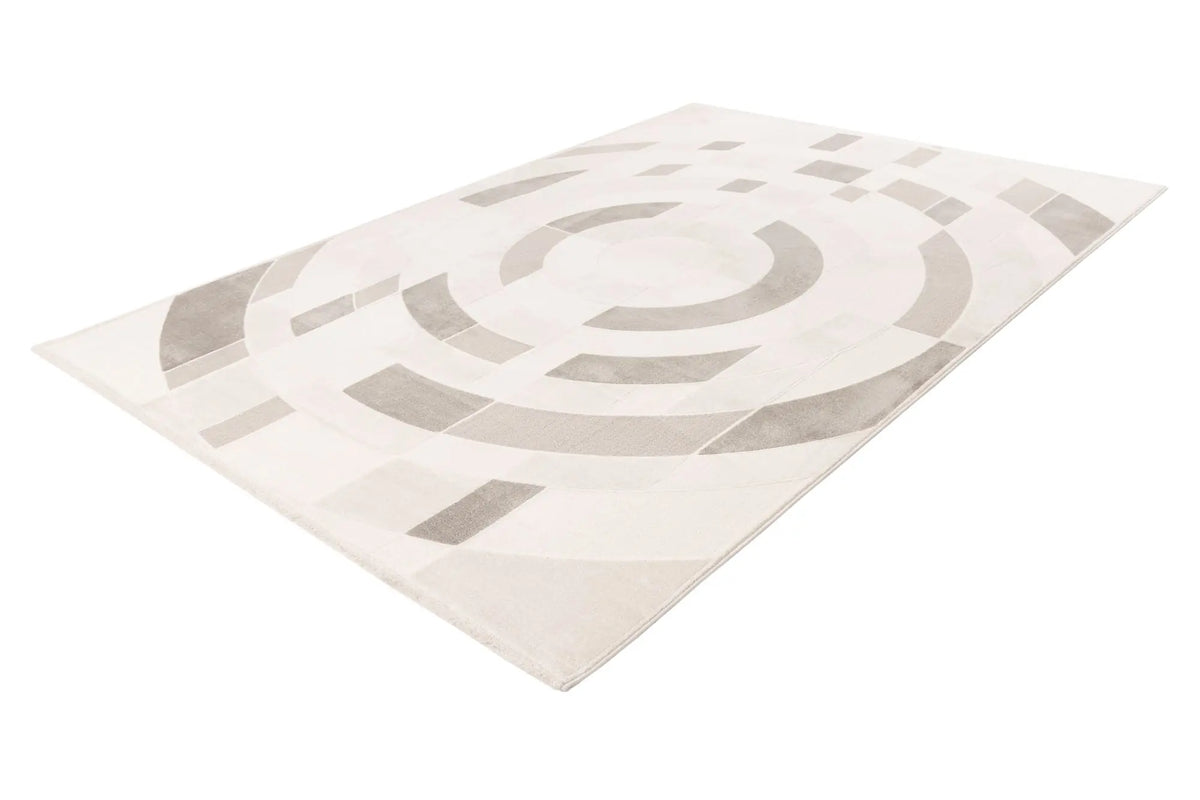 High-Pile Rug - Belmonte Silver Graphic