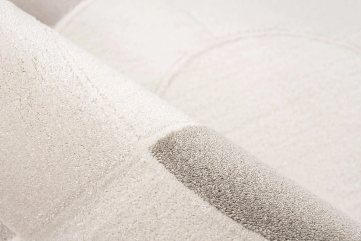 High-Pile Rug - Belmonte Silver Graphic