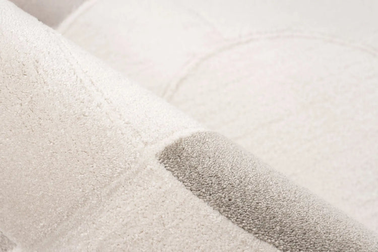 High-Pile Rug - Belmonte Silver Graphic