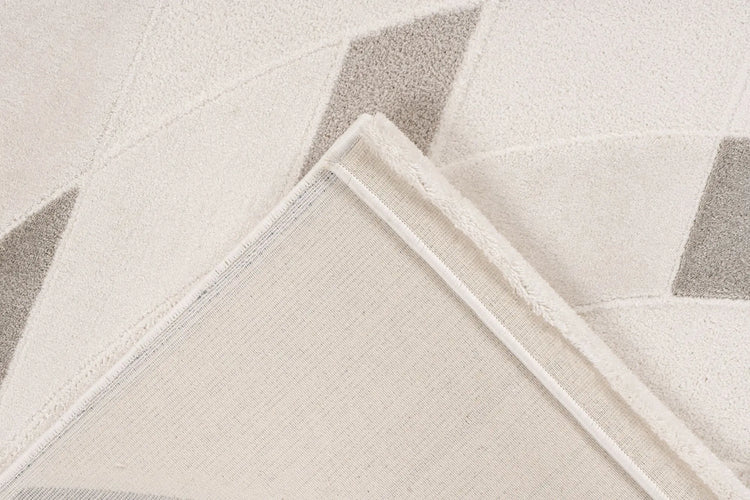 High-Pile Rug - Belmonte Silver Graphic