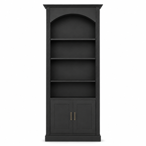 Bookcase - Arcade - Arched Solid Wood - 102 x 30 x 250 cm - Black