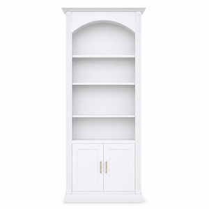 Bookcase - Arcade - Arched Solid Wood - 102 x 30 x 250 cm - White