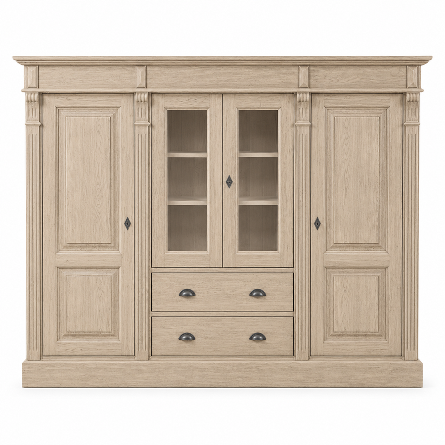 Bookcase - Nevers - Solid Oak - 180 x 39 x 140 cm - Oak