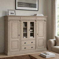 Bookcase - Nevers - Solid Oak - 180 x 39 x 140 cm - Oak