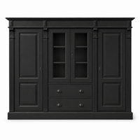 Bookcase - Nevers - Solid Pine - 180 x 39 x 140 cm - Black