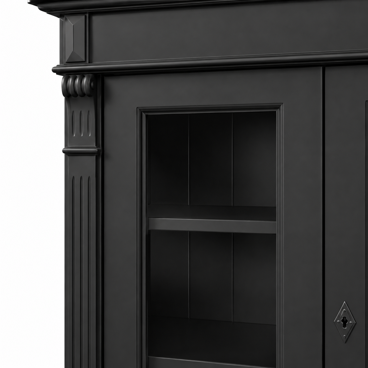 Bookcase - Nevers - Solid Pine - 180 x 39 x 140 cm - Black