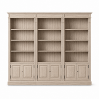 Bookcase - Provins - Solid Oak - 340 x 46 x 197 cm - Oak