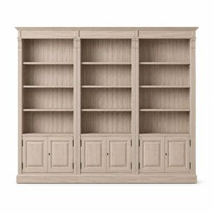 Bücherregal - Provins - Eiche Massiv - 340 x 46 x 197 cm - Eiche