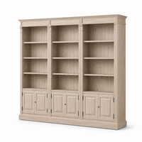 Bookcase - Provins - Solid Oak - 340 x 46 x 197 cm - Oak