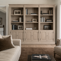 Bookcase - Provins - Solid Oak - 340 x 46 x 197 cm - Oak