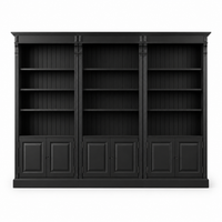Bookcase - Provins - Solid Pine - 340 x 46 x 197 cm - Black