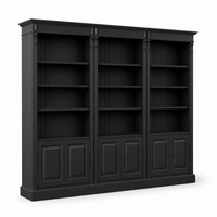 Bookcase - Provins - Solid Pine - 340 x 46 x 197 cm - Black