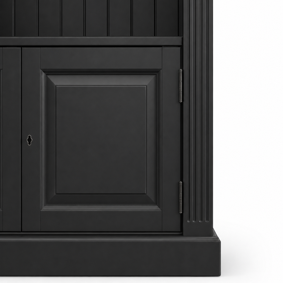 Bookcase - Provins - Solid Pine - 340 x 46 x 197 cm - Black