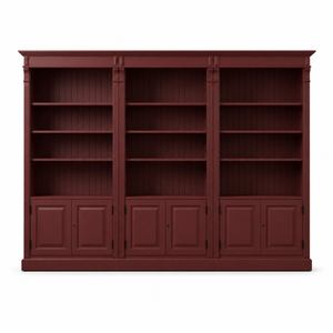 Bücherregal - Provins - Massivkiefer - 340 x 46 x 197 cm - Bordeaux
