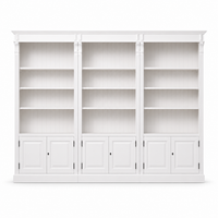 Bookcase - Provins - Solid Pine - 340 x 46 x 197 cm - White