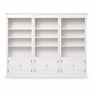 Bücherregal - Provins - Massivkiefer - 340 x 46 x 197 cm - Weiß